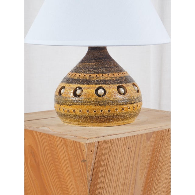 Mid-Century Ceramic Lamp by Georges Pelletier, France, 1960 For Sale - Image 6 of 8