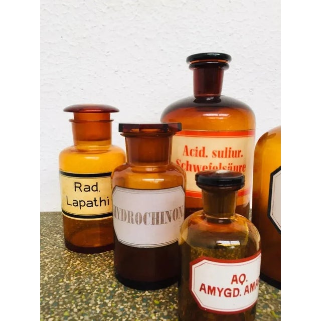 Vintage German Pharmacy Glass Set, 1920s, Set of 5 For Sale - Image 3 of 8