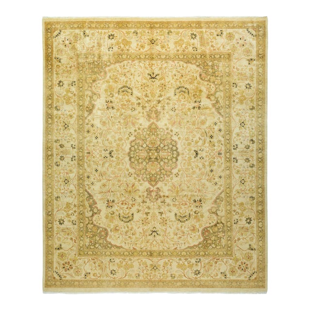 Mogul Collection Hand-Knotted Area Rug - Ivory Collection 8' 1" X 9' 10" For Sale
