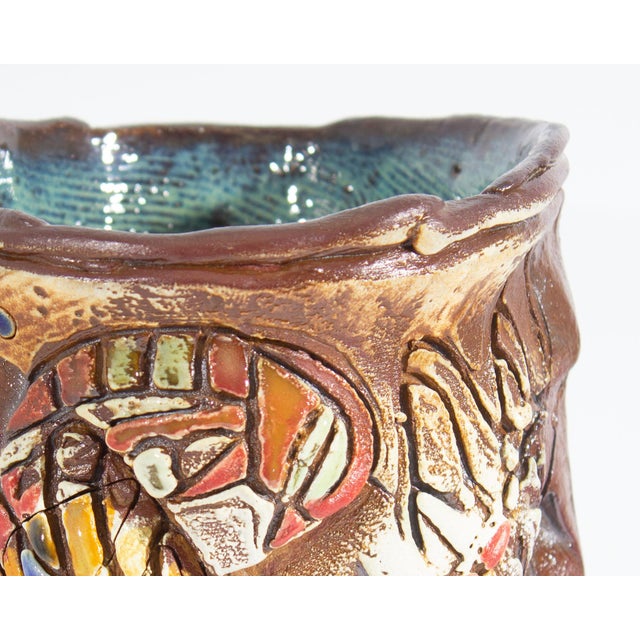 Ceramic 2012 Signed Studio Pottery Vase by Barry Unitas Barnes For Sale - Image 7 of 10