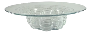 1980s Don Shepherd for Blenko & Kaufmann's Dept Store Crystal Console Bowl
