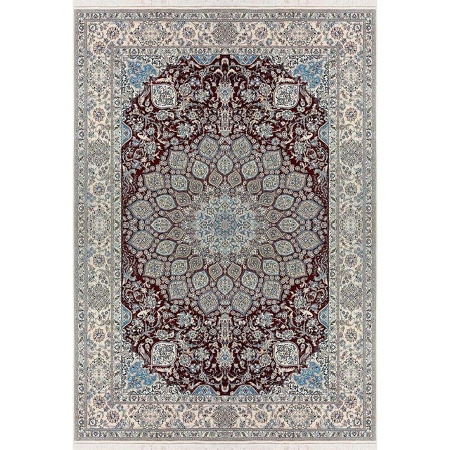 Hand-Knotted Silk and Wool Nain Rug For Sale - Image 5 of 5