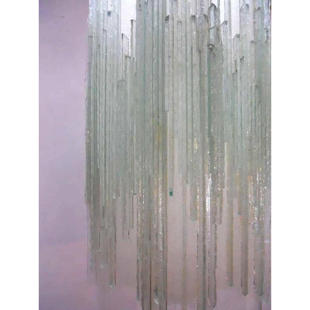 Vintage Pendant W/ Frosted Murano Glass Tubes Designed by Poliarte For Sale In Los Angeles - Image 6 of 6