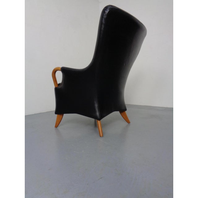 1980s Tenor Leather Lounge Chair by Søren Nissen and Ebbe Gehl for Nielaus Jeki, Denmark, 1980s For Sale - Image 5 of 16