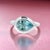 Natural Solitaire Aquamarine Ring 6.5 14k W Gold 1.60 TCW Certified For Sale - Image 4 of 12
