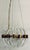 Original retail $2640, stylish Currey & Company Modern Small Brass and Glass Coquette Chandelier, showroom floor sample