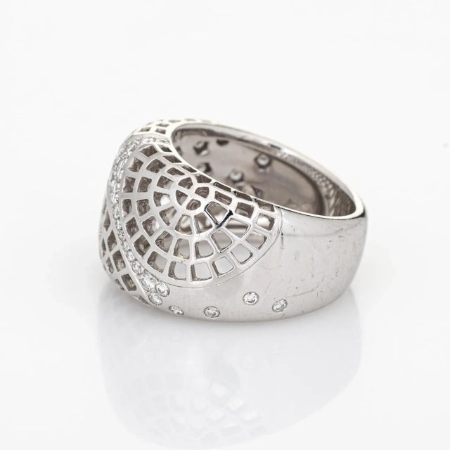 Cartier Cartier Nouvelle Vague Paris Ring Diamond 18k White Gold Sz 6 Vintage c2000 For Sale - Image 4 of 7