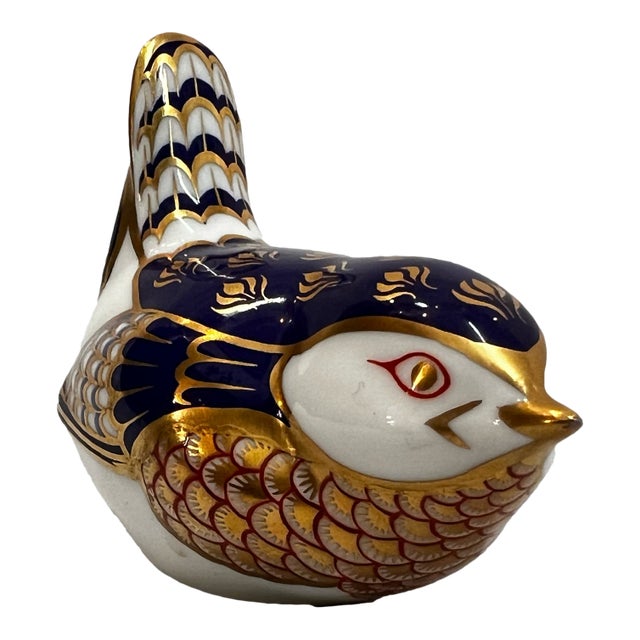 Late 20th Century Royal Crown Derby 'Wren' Paperweight For Sale