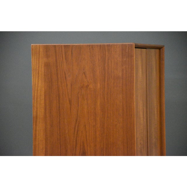 Danish Modern Teak Armoire Dresser For Sale - Image 11 of 12