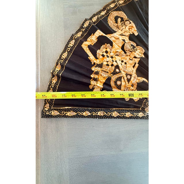 1980s Large Batik Folding Fan For Sale - Image 5 of 13