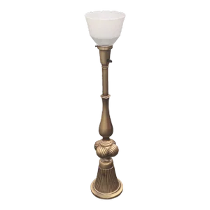 Rembrandt Midcentury Hollywood Regency Style Solid Brass Torchiere Table Lamps