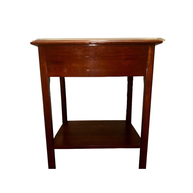 Wood Vintage Mid-Century L. & j.g. Stickley Cherry Valley Nightstand – Fully Restored With Authentic Keeler Hardware For Sale - Image 7 of 11