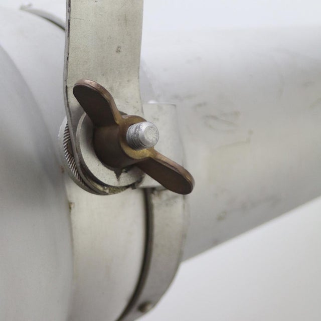 Metal Vintage French Industrial Clear Glass Street Spotlight For Sale - Image 7 of 9