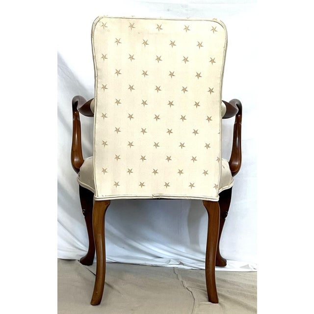 20th Century Newly Re-Upholstered Mahogany George I Armchair For Sale - Image 4 of 6