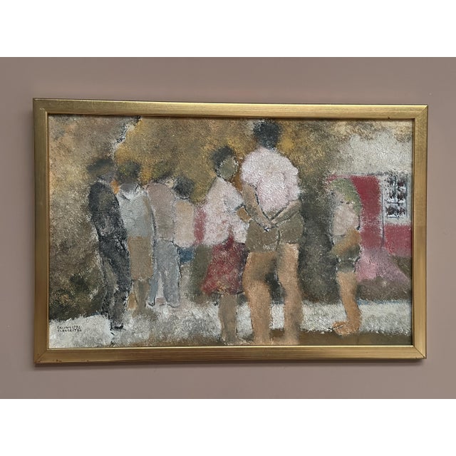 Erling Slagerstad, Gathering, 1992, Oil on Panel, Framed For Sale - Image 6 of 16
