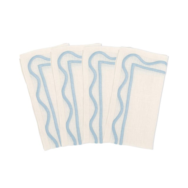 Your table deserves better than a boring paper napkin. The linen Colorblock Embroidered Napkins deliver instant (and eco-...