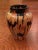 Vintage 1970s Brena Oaxaca Mexico Deco Tricolor Drip Glaze Vase For Sale - Image 4 of 10