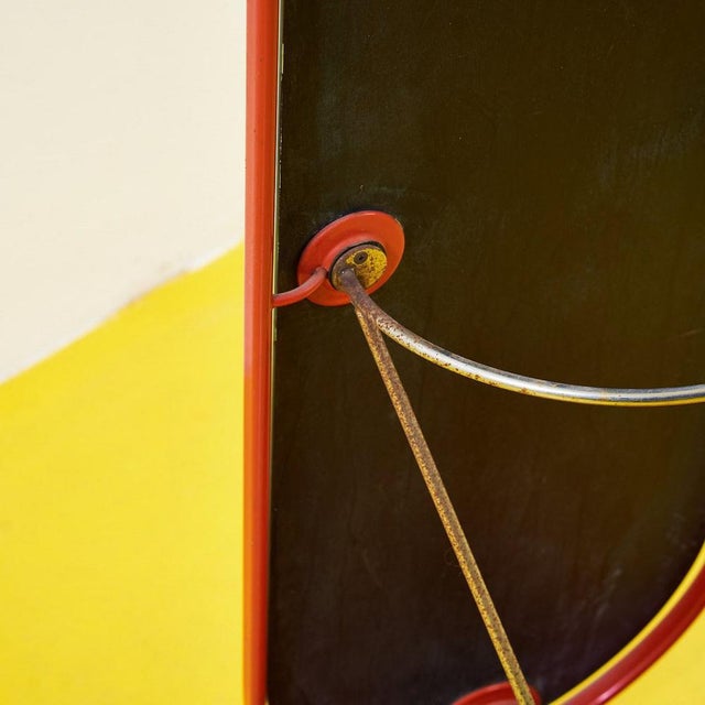 Vintage Mirror with Metal Base For Sale - Image 5 of 7