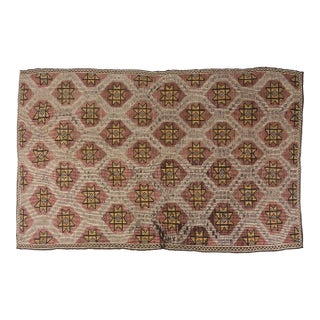 Geometric Oushak Kilim Rug For Sale