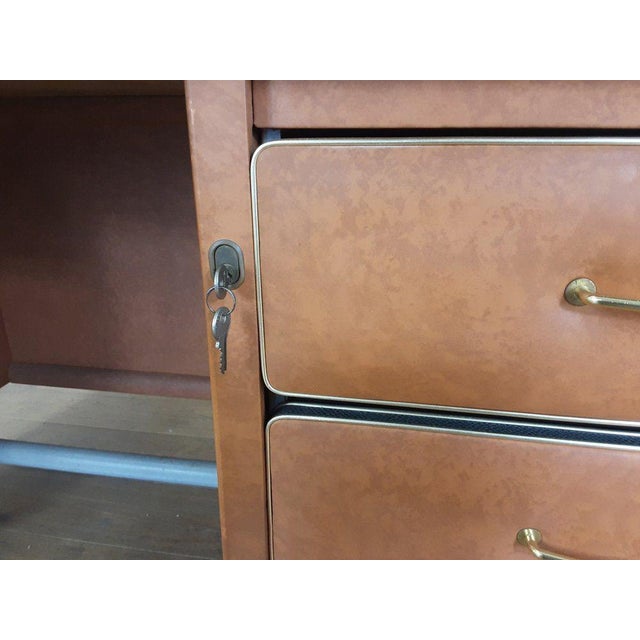 Mid-Century Italian Parchment Desk, 1970 For Sale - Image 6 of 18