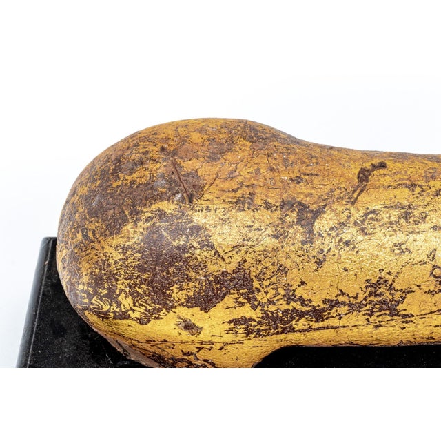 Vintage Chinese Gilt Han Style Wood Horse Bust on Stand For Sale In New York - Image 6 of 7