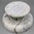 White Vintage Marble Pedestal Compote For Sale - Image 8 of 8