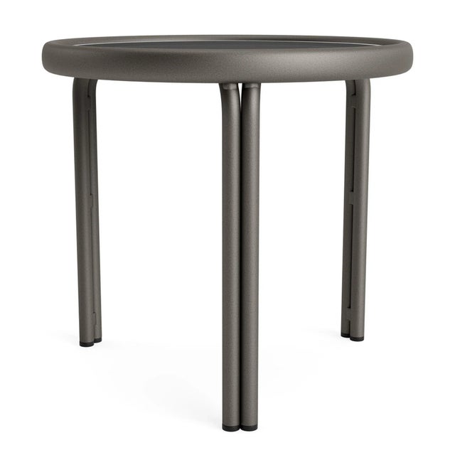 Brown Jordan Kantan Aluminum 20" Round Occasional Table, Mica frame For Sale - Image 12 of 12