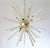 Italian Sputnik chandelier with clear infused with gold flecks Murano glasses hand blown into three points using Triedri...