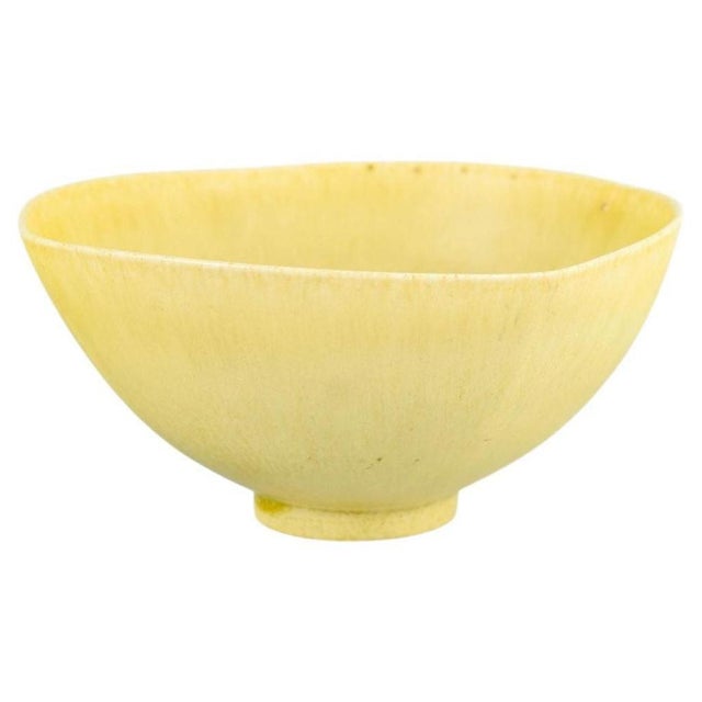 Small Yellow Tenmoku Glazed Stoneware Bowl by Berndt Friberg for Gustavsberg , 1960s For Sale - Image 6 of 6