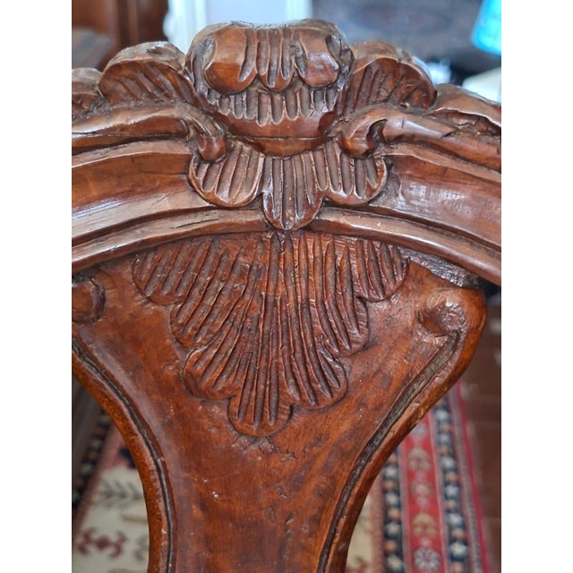 Louis XV Genoese Chairs in Walnut, 1750, Set of 8 For Sale - Image 14 of 18