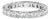 14K White Gold 2 1/3 Cttw Asscher Cut Lab Grown Diamond Eternity Band Ring (E-F Color, VS1-VS2 Clarity) - Ring - Size 5.5 For Sale