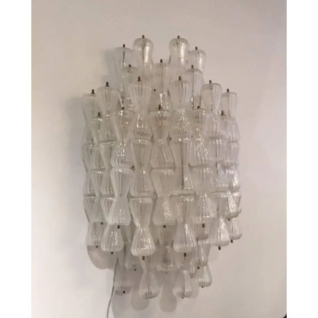 Glass Magnificent Large Barovier & Toso Glass Sconces, Circa 1970 - a Pair For Sale - Image 7 of 10