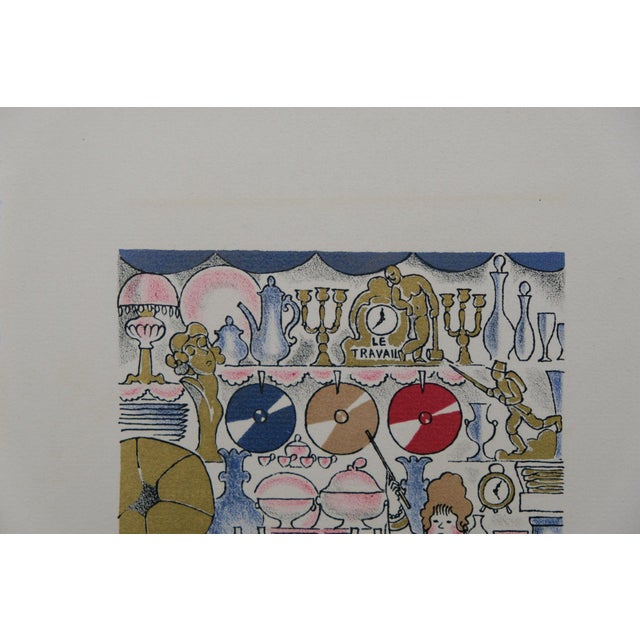 Lucien Boucher, L'antiquaire, Lithograph For Sale - Image 5 of 6