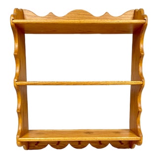1980s Vintage Plate/Mug Rack Wall Shelf For Sale