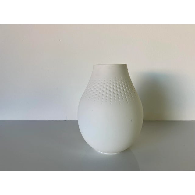 Ceramic Vintage Villeroy & Boch White Porcelain Vase For Sale - Image 7 of 9