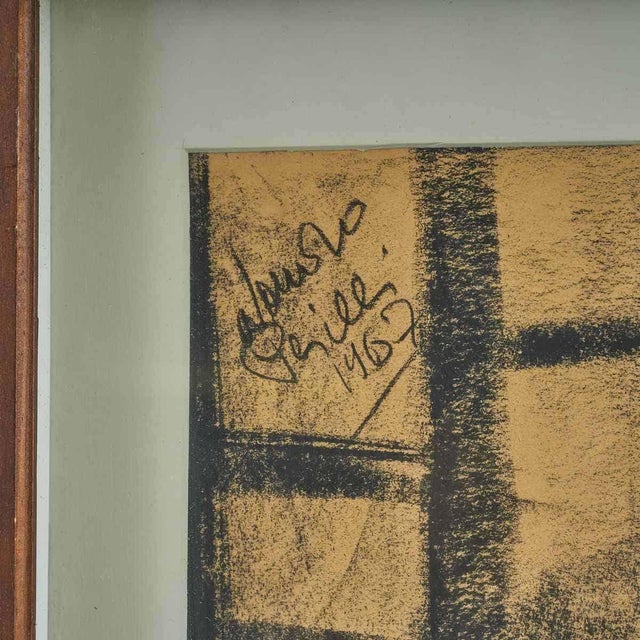 Perilli, Untitled, 1967, Charcoal, Framed For Sale - Image 3 of 5