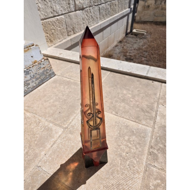 Plastic Acrylic Obelisk For Sale - Image 7 of 8