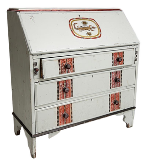 Vintage Handpainted Secretaire with Drawers