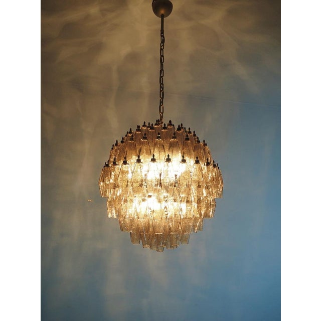 Vintage Spherical Murano Poliedri Candelier For Sale - Image 11 of 17