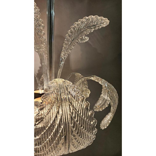 Mid-Century Modern Murano Glass Leaf Chandelier, Italy, 1940s For Sale - Image 10 of 13