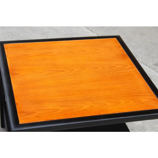 Black Pair of Baker Mid-Century End Tables - a Pair For Sale - Image 8 of 12