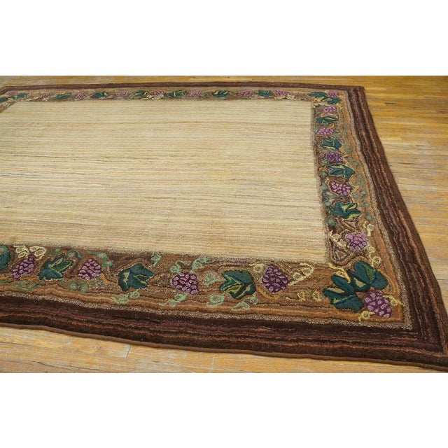 Antique American Hooked Rug 8' 8" x 11' 8" For Sale - Image 4 of 12