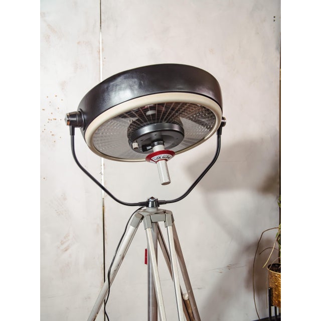 Vintage Industrial Black Hospital Operating Lamp on Bilora Tripod, 1980s For Sale - Image 9 of 18
