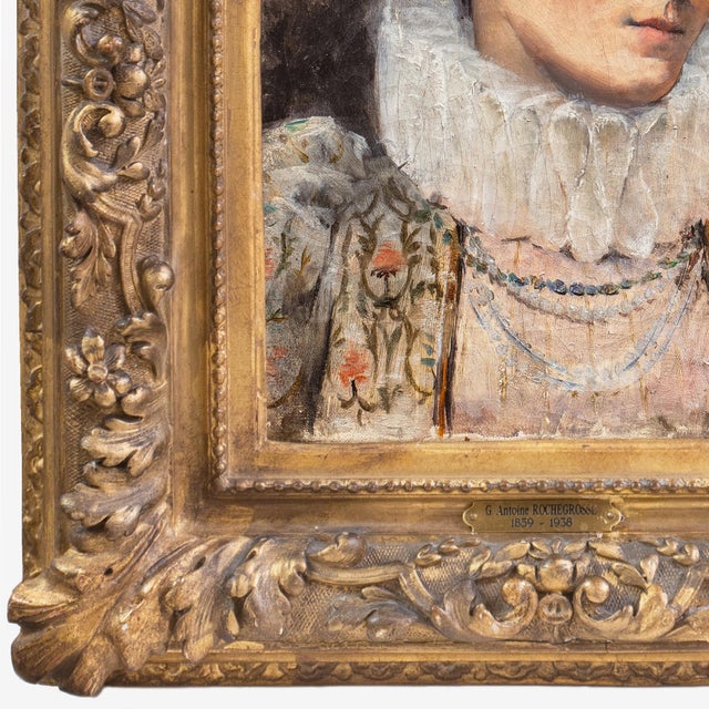 'Young Woman in Costume' by Georges Antoine Rochegrosse, 1881, Société Des Artistes Français For Sale - Image 11 of 12
