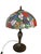 Black Tiffany Style Stained Glass Table Lamp, 1980 For Sale - Image 8 of 8