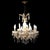 This elegant vintage chandelier, dating to approximately 1940, features a central column and twelve gracefully curved arms...
