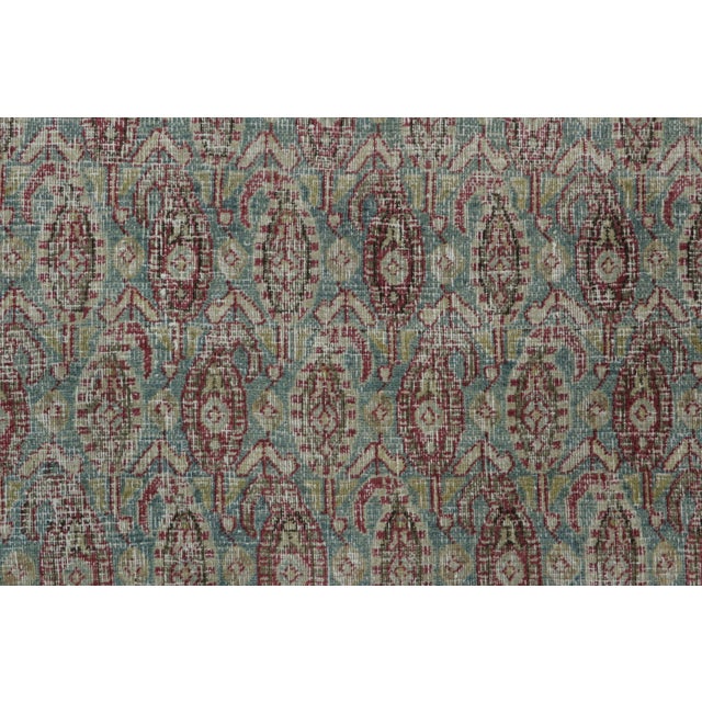 Rug & Kilim Vintage Turkish Rug With Aqua Field & Crimson Paisley Design - Rug & Kilim For Sale - Image 4 of 9
