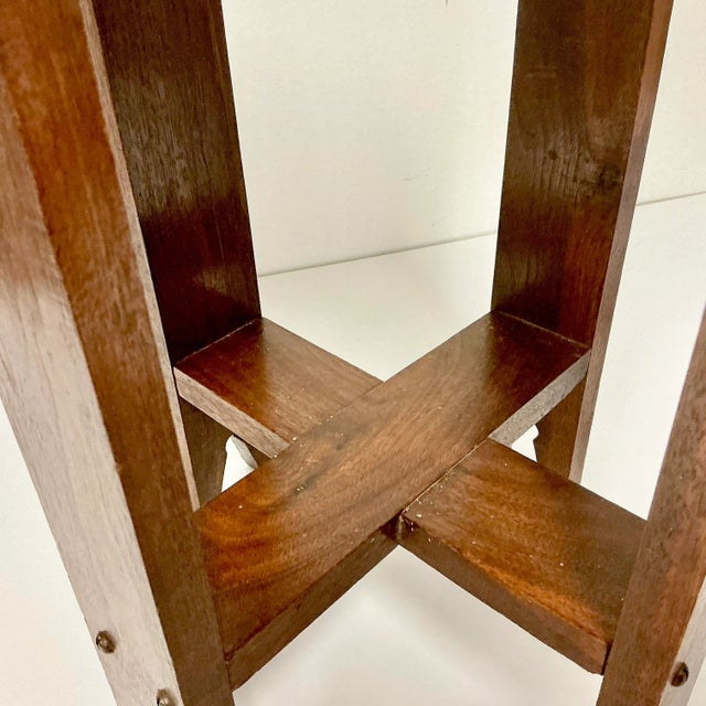 1920s Antique Folk Art Art Deco Arts & Crafts Drink Table or Plant Stand. For Sale - Image 11 of 12