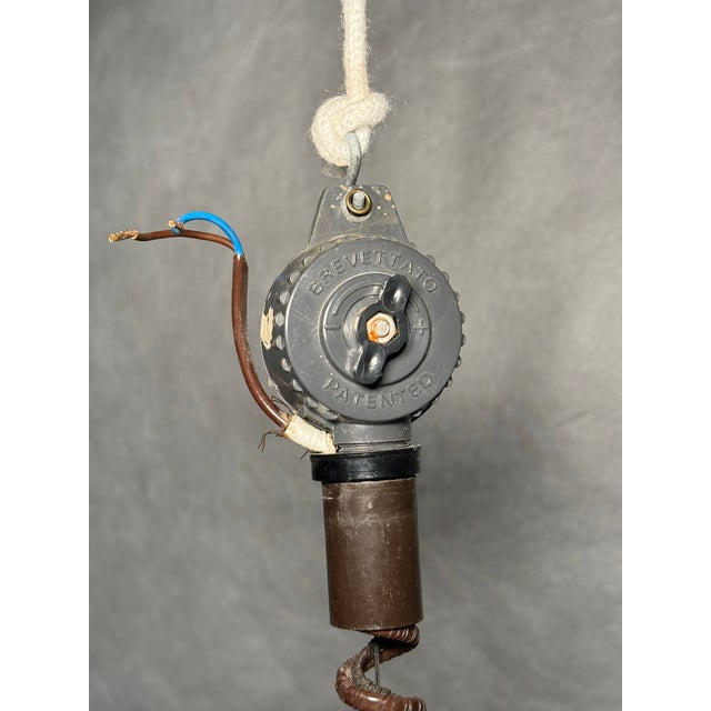 Italian Pendant Lamp with Floral Motif Shade, 1970s For Sale - Image 6 of 11