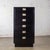 Henredon Mid to Late 20th Century Modern Campaign Henredon Black Narrow Chest of Drawers or Lingerie Cabinet For Sale - Image 4 of 18